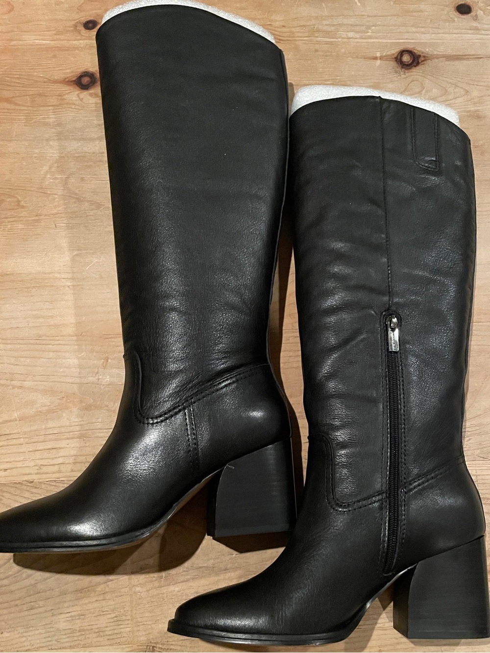 NWOT Vince Camuto High leather boots equestrian western business casual 8M - Picture 2 of 10
